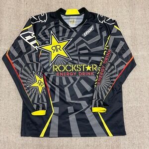 vintage rockstar long sleeve shirt mens xl 2000s y2k bike